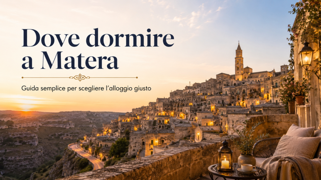 Dove dormire a Matera: vista panoramica dei Sassi